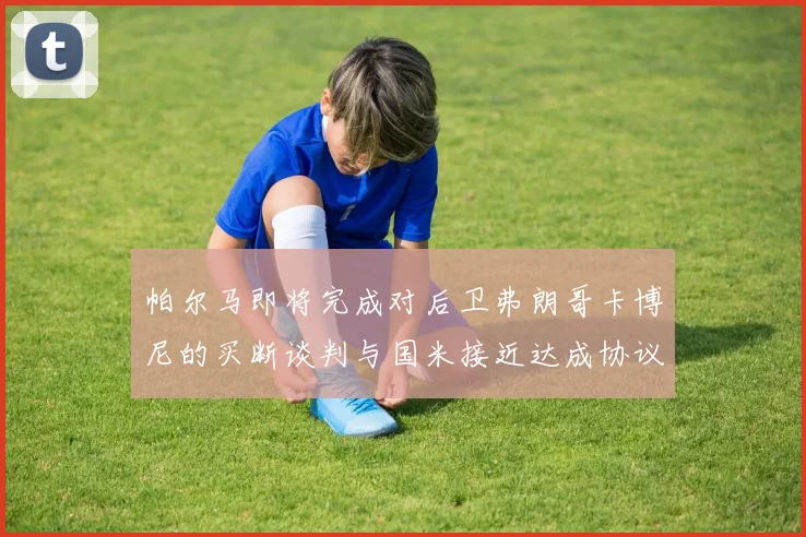 帕尔马即将完成对后卫弗朗哥卡博尼的买断谈判与国米接近达成协议
